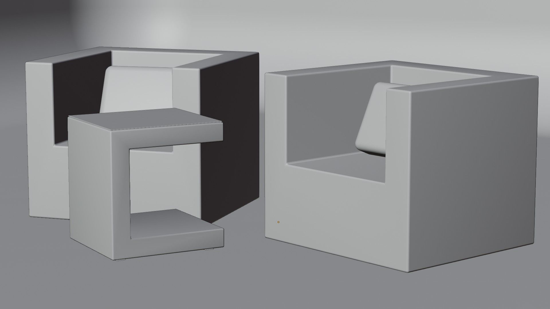 Rattan Garden Furniture Set 3D model 3D model_9