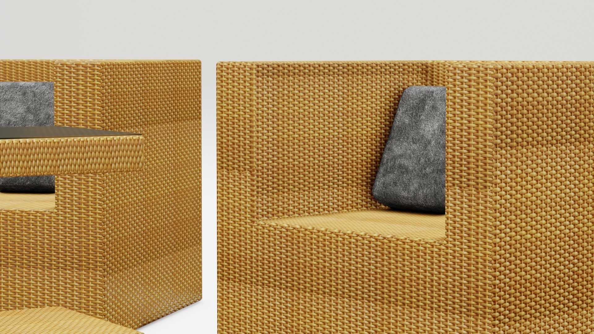 Rattan Garden Furniture Set 3D model 3D model_2