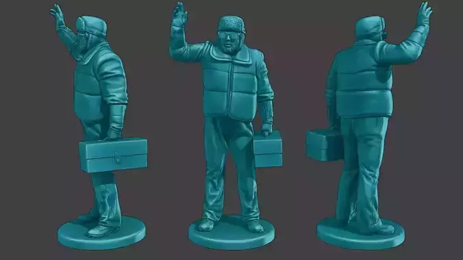 Actual Male Truck Driver AMTD 007 3D print model
