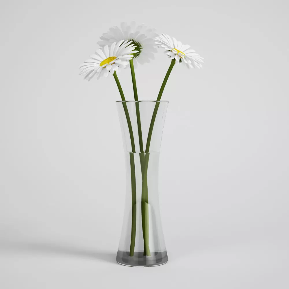 CGAxis flower 3D model_0