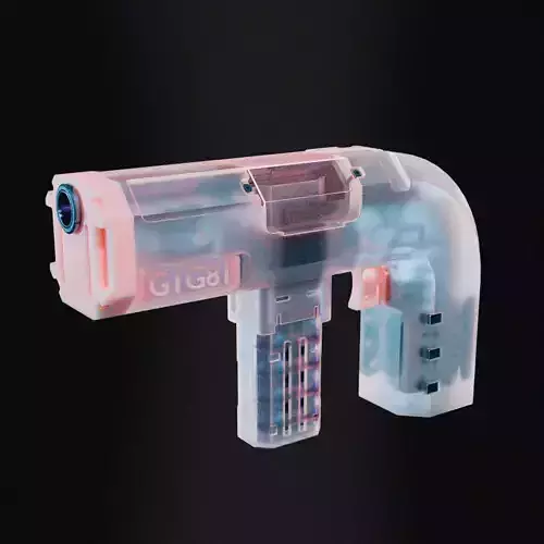 Handgun HighPoly plastic gun