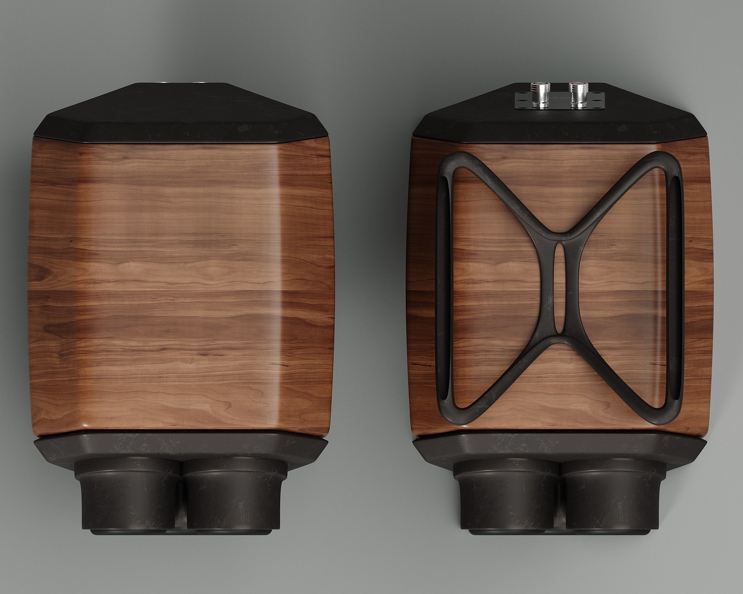 Audio Speaker Bookshelf  3D model_4