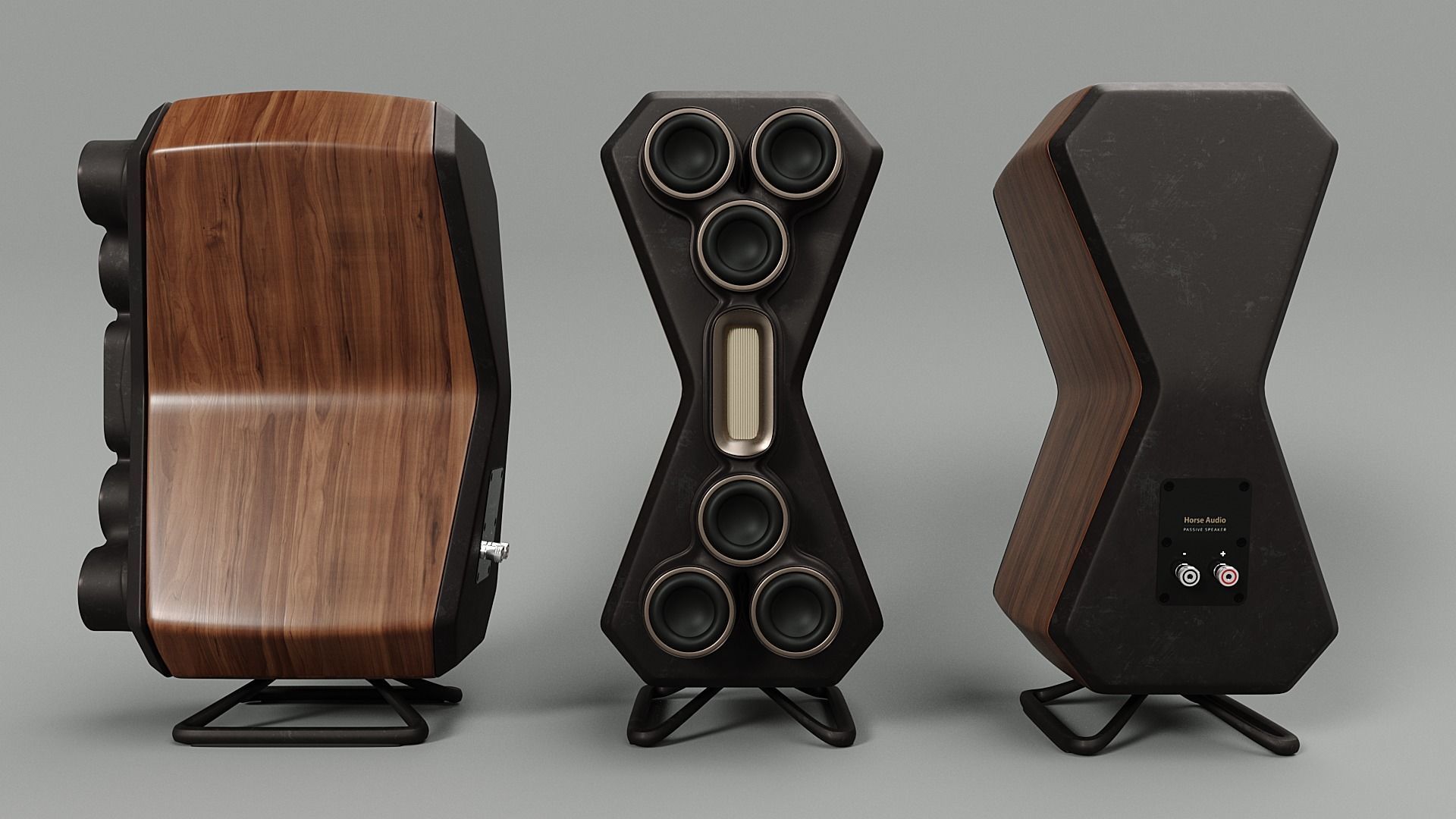 Audio Speaker Bookshelf  3D model_3