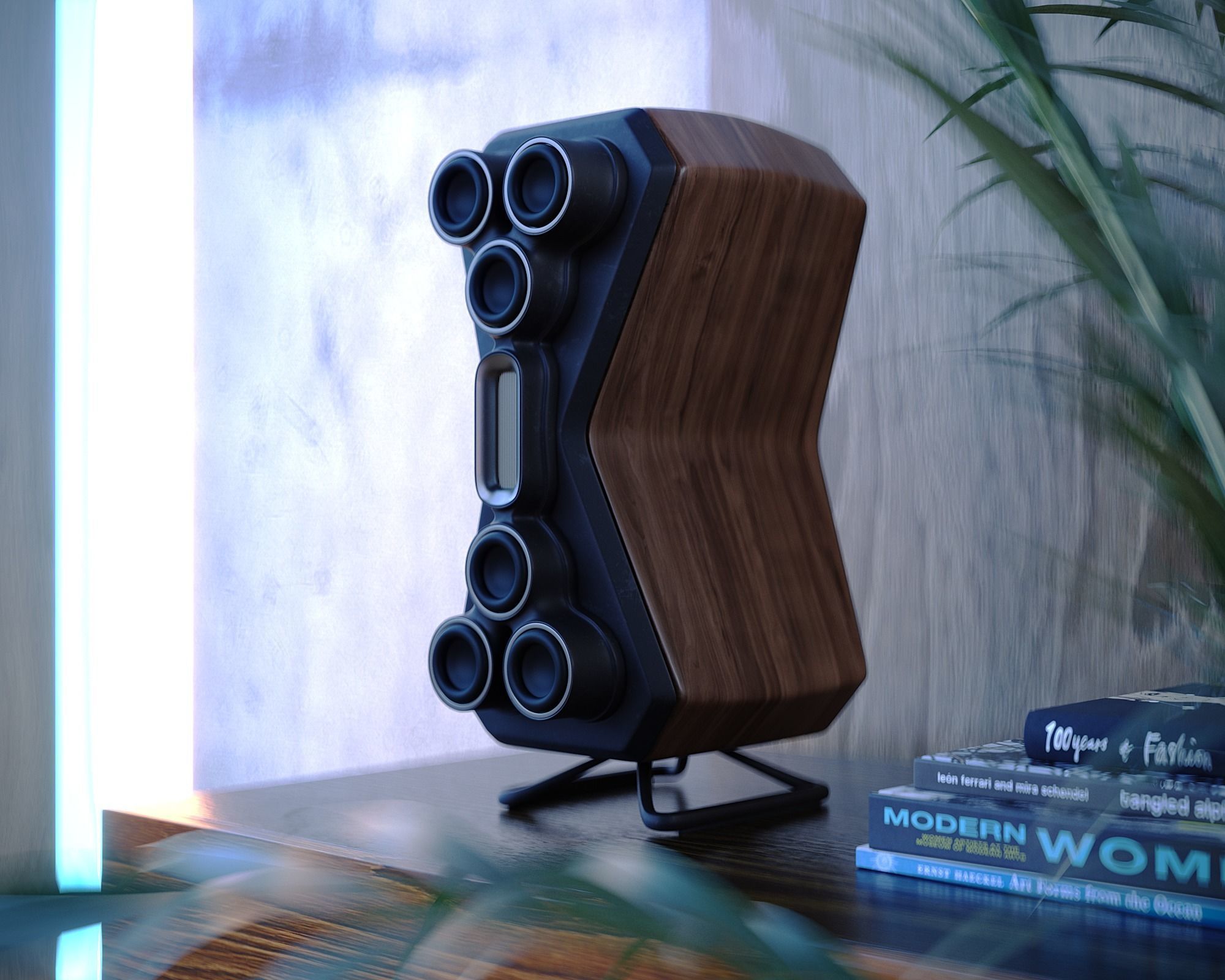 Audio Speaker Bookshelf  3D model_1