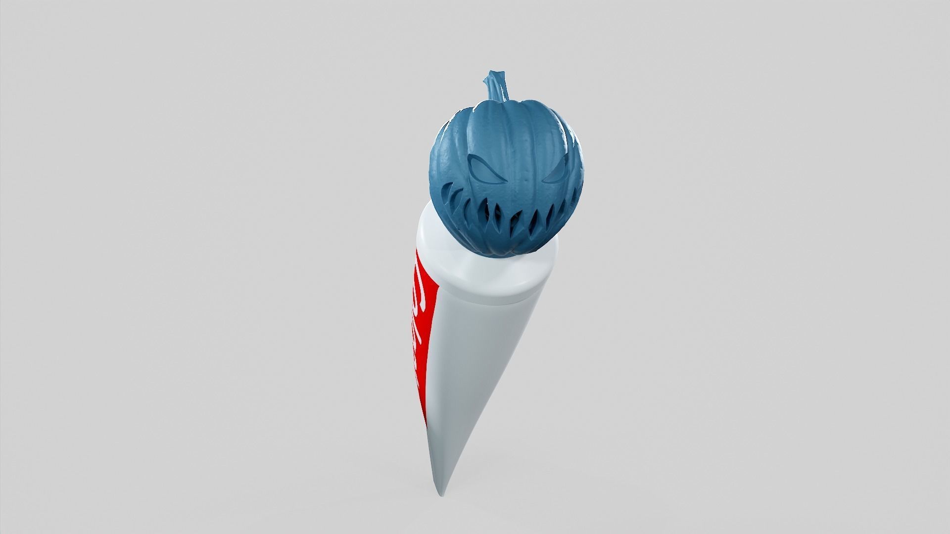 Pumpkin - Toothpaste Cup 03 STL 3D print model_3