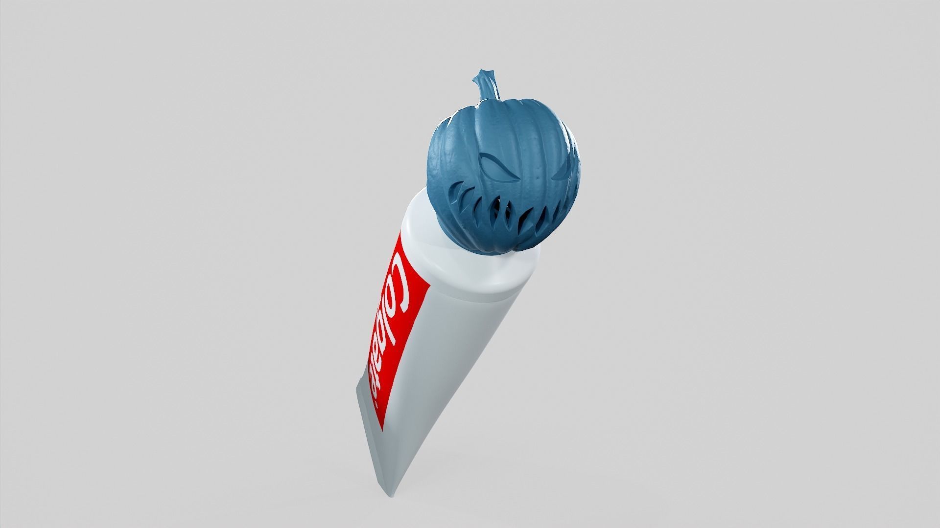 Pumpkin - Toothpaste Cup 03 STL 3D print model_4