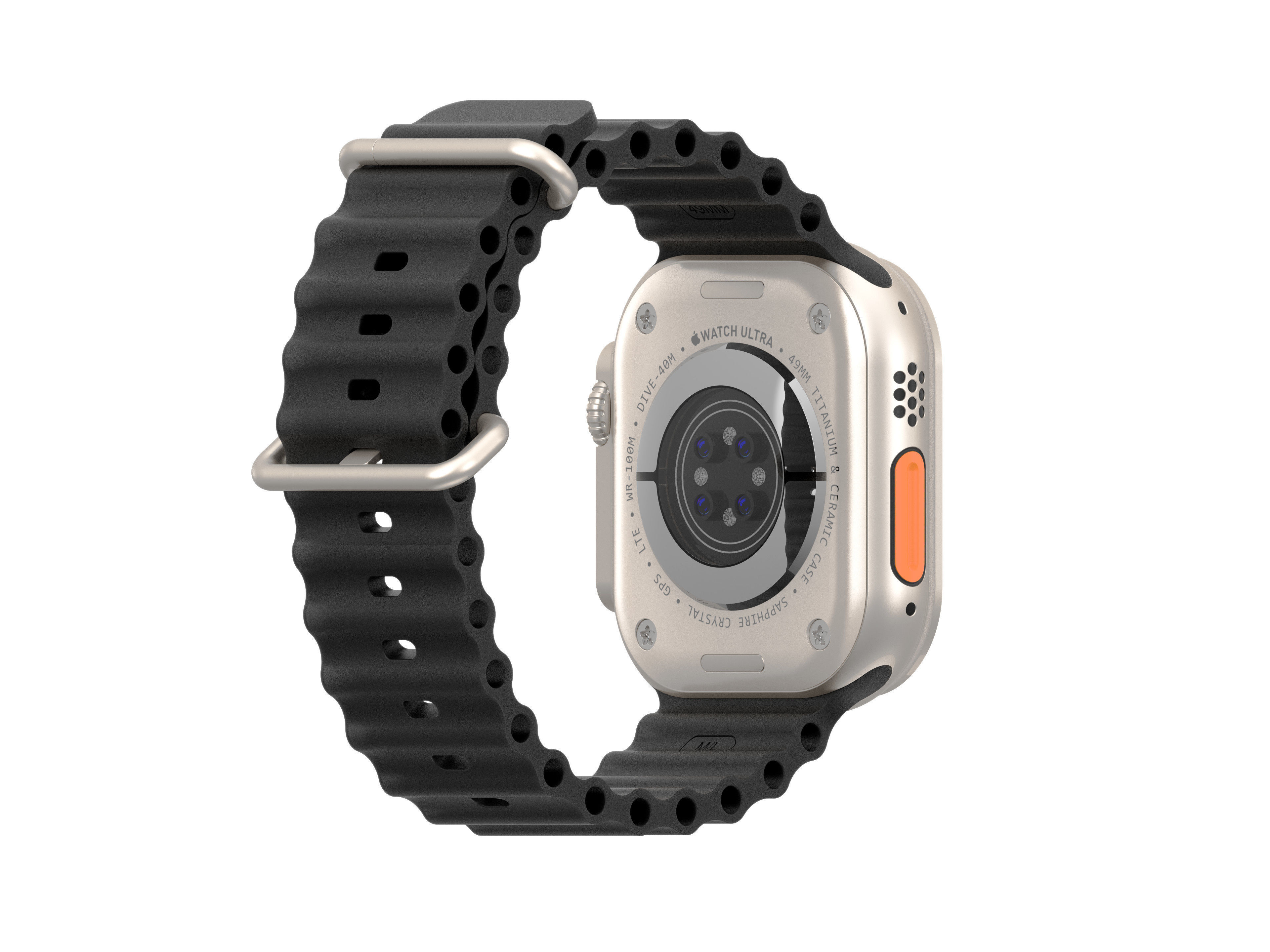 Apple Watch Ultra 49MM with Ocean Band model 3D model_6