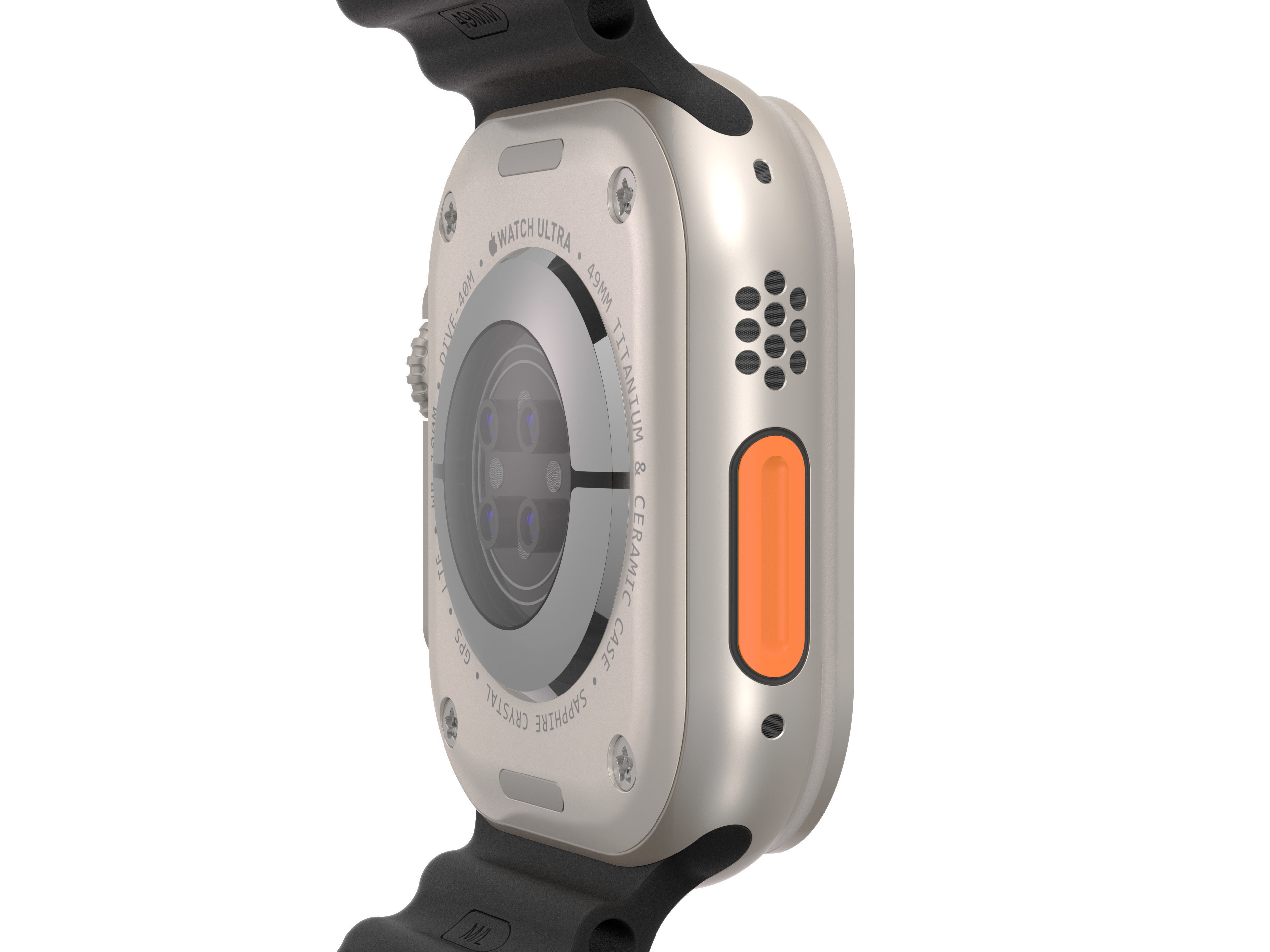 Apple Watch Ultra 49MM with Ocean Band model 3D model_12