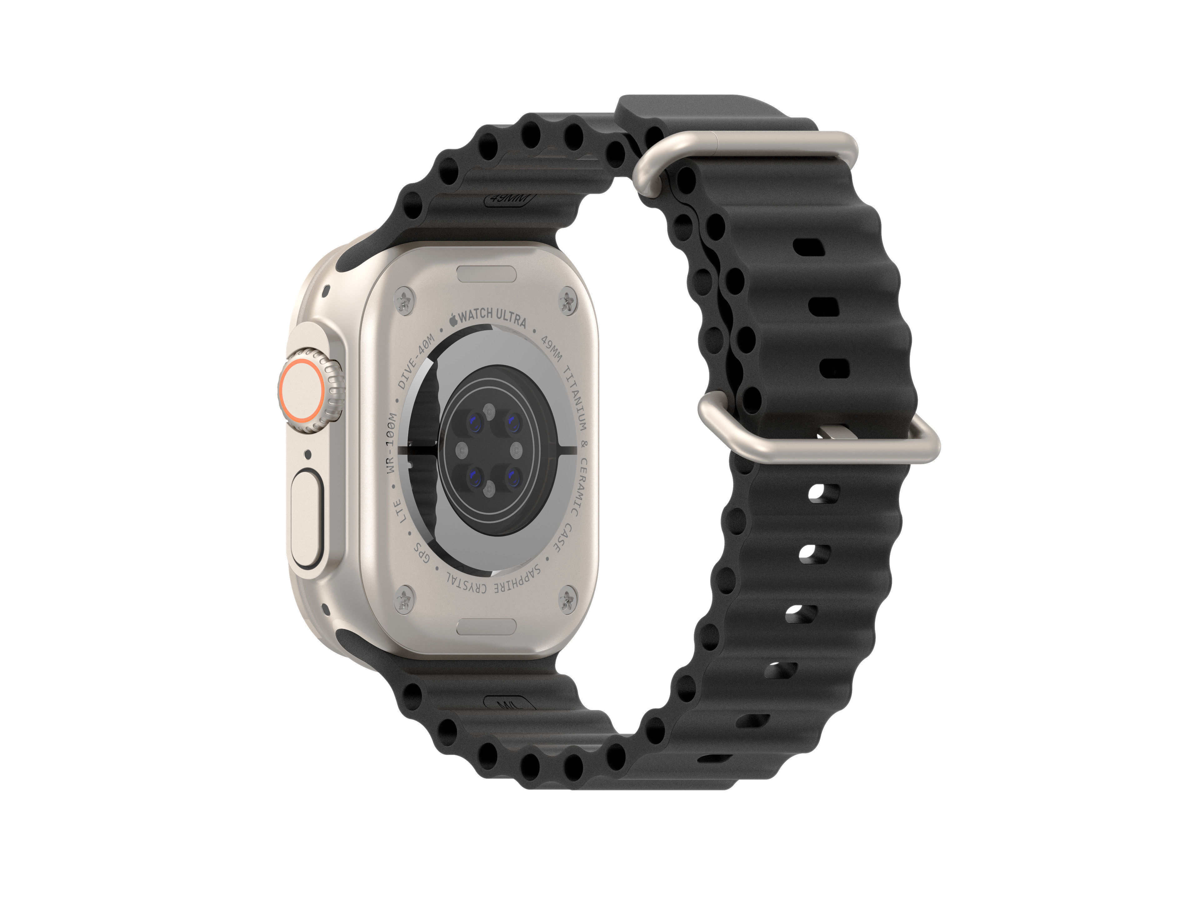 Apple Watch Ultra 49MM with Ocean Band model 3D model_9