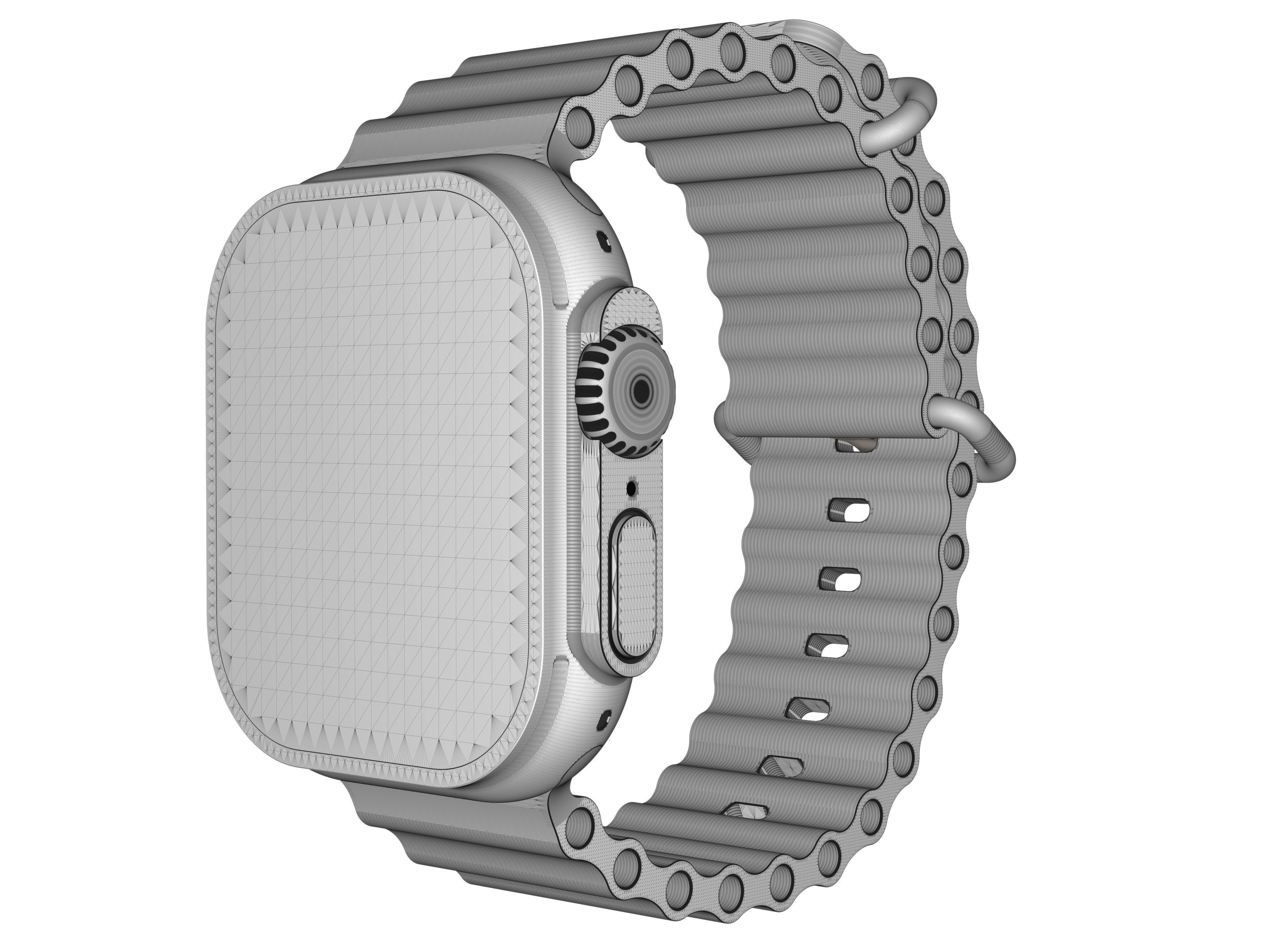 Apple Watch Ultra 49MM with Ocean Band model 3D model_15
