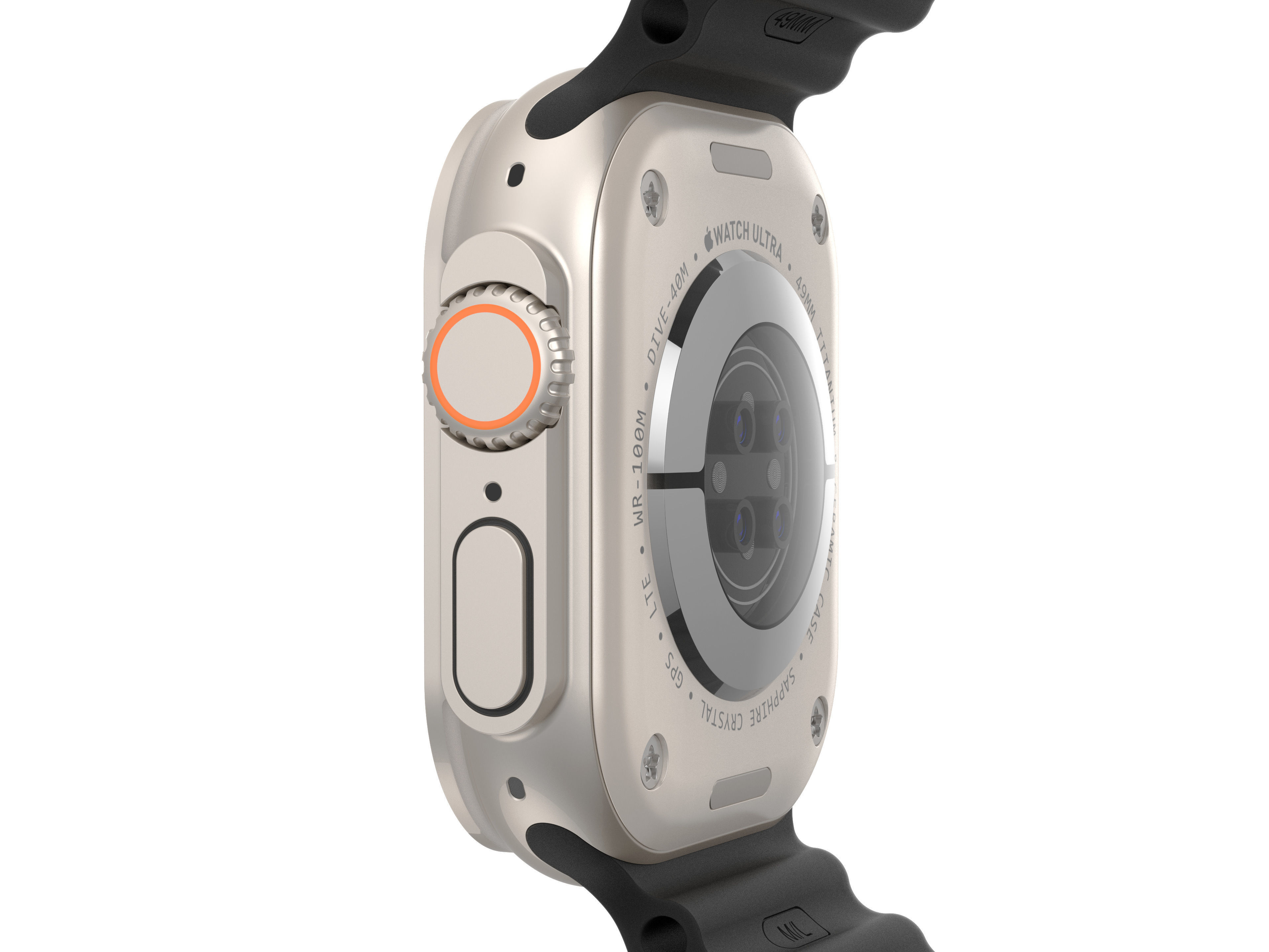 Apple Watch Ultra 49MM with Ocean Band model 3D model_13