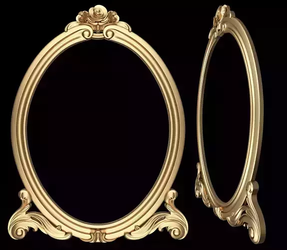 Classic Mirror 09 Low-poly 3D model