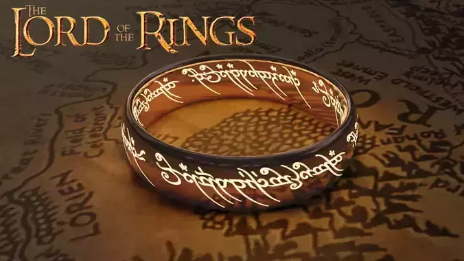 Lord Of The Rings Low-Poly 3D Model Ring  Low-poly 3D model