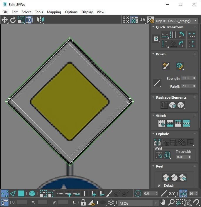 Lego Toy Road Signs Set 3D model_128