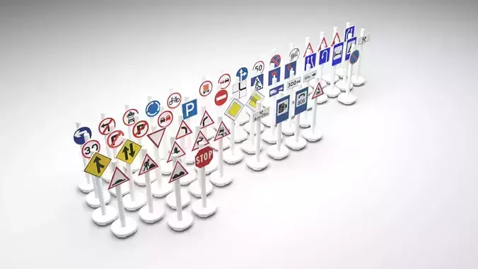 Lego Toy Road Signs Set