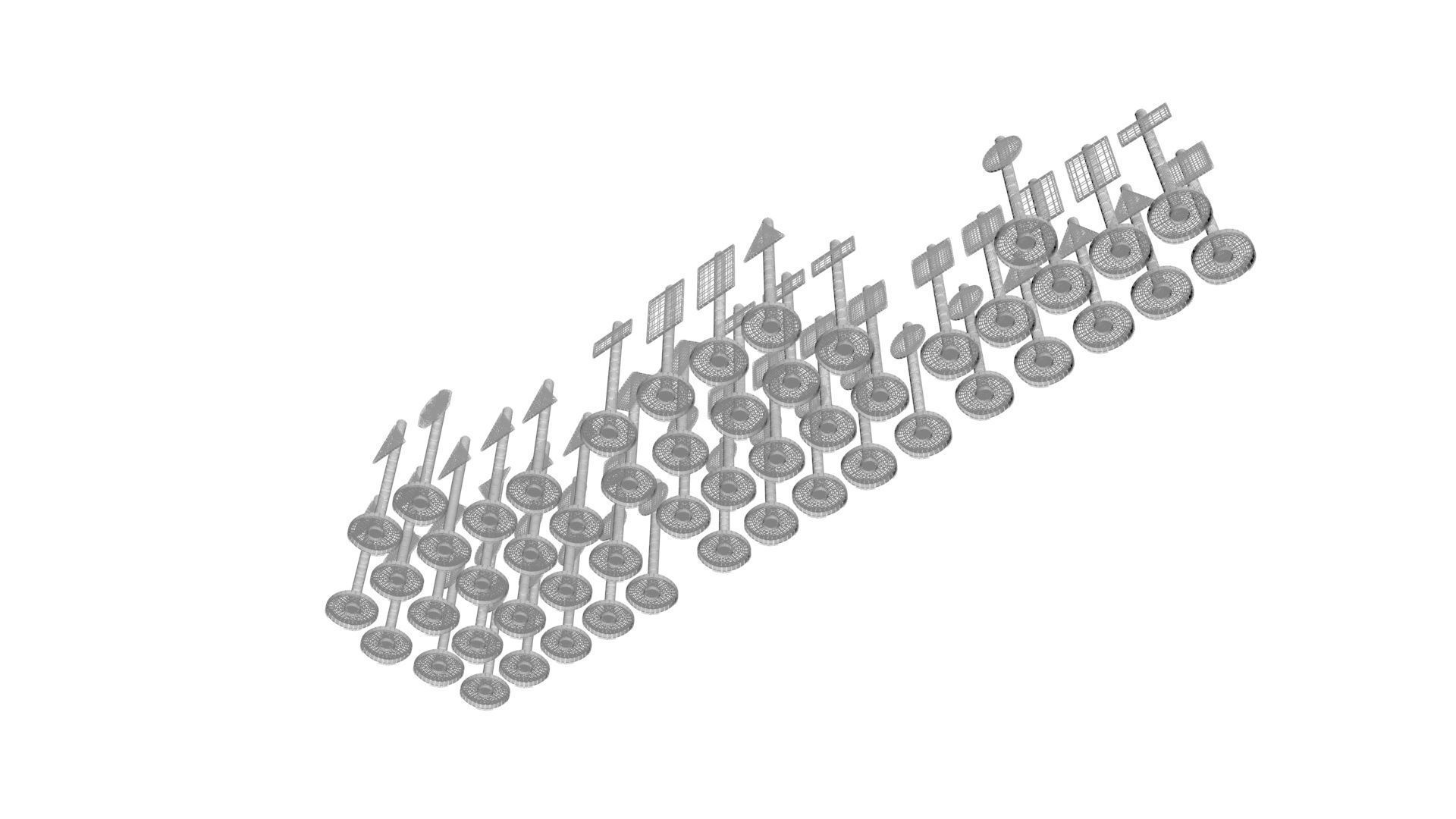 Lego Toy Road Signs Set 3D model_21