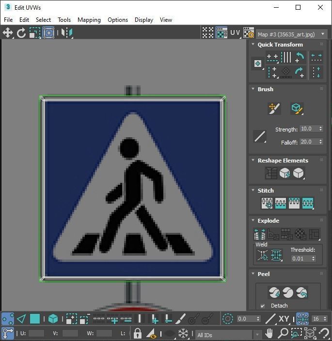 Lego Toy Road Signs Set 3D model_77