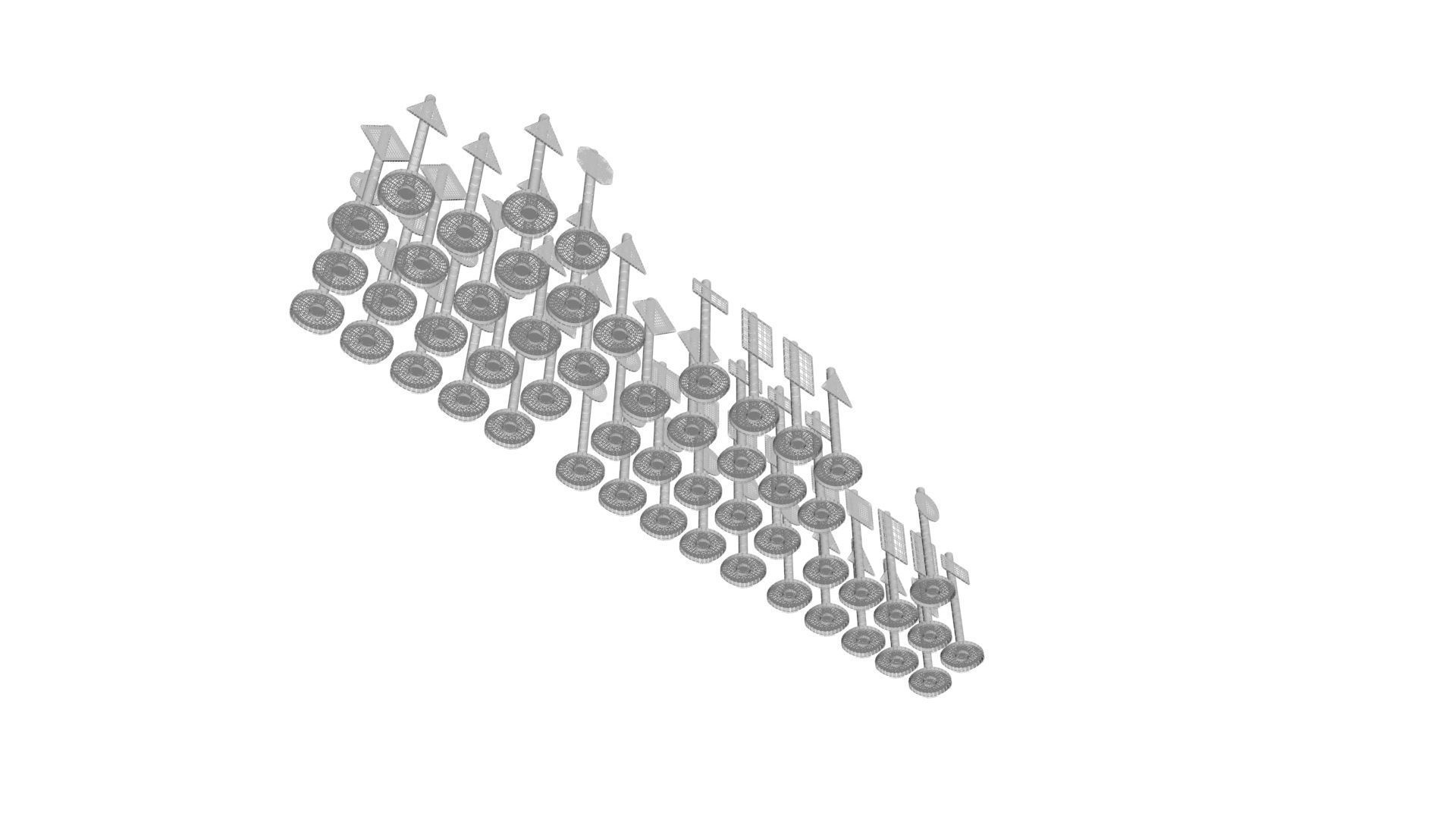 Lego Toy Road Signs Set 3D model_20