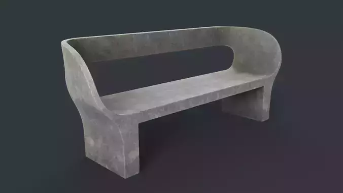 Modern Outdoor Bench 30 PBR Game Ready