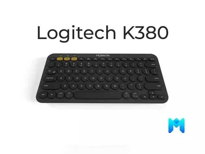 Logitech K380 wireless Keyboard Game Asset Low-poly 3D model