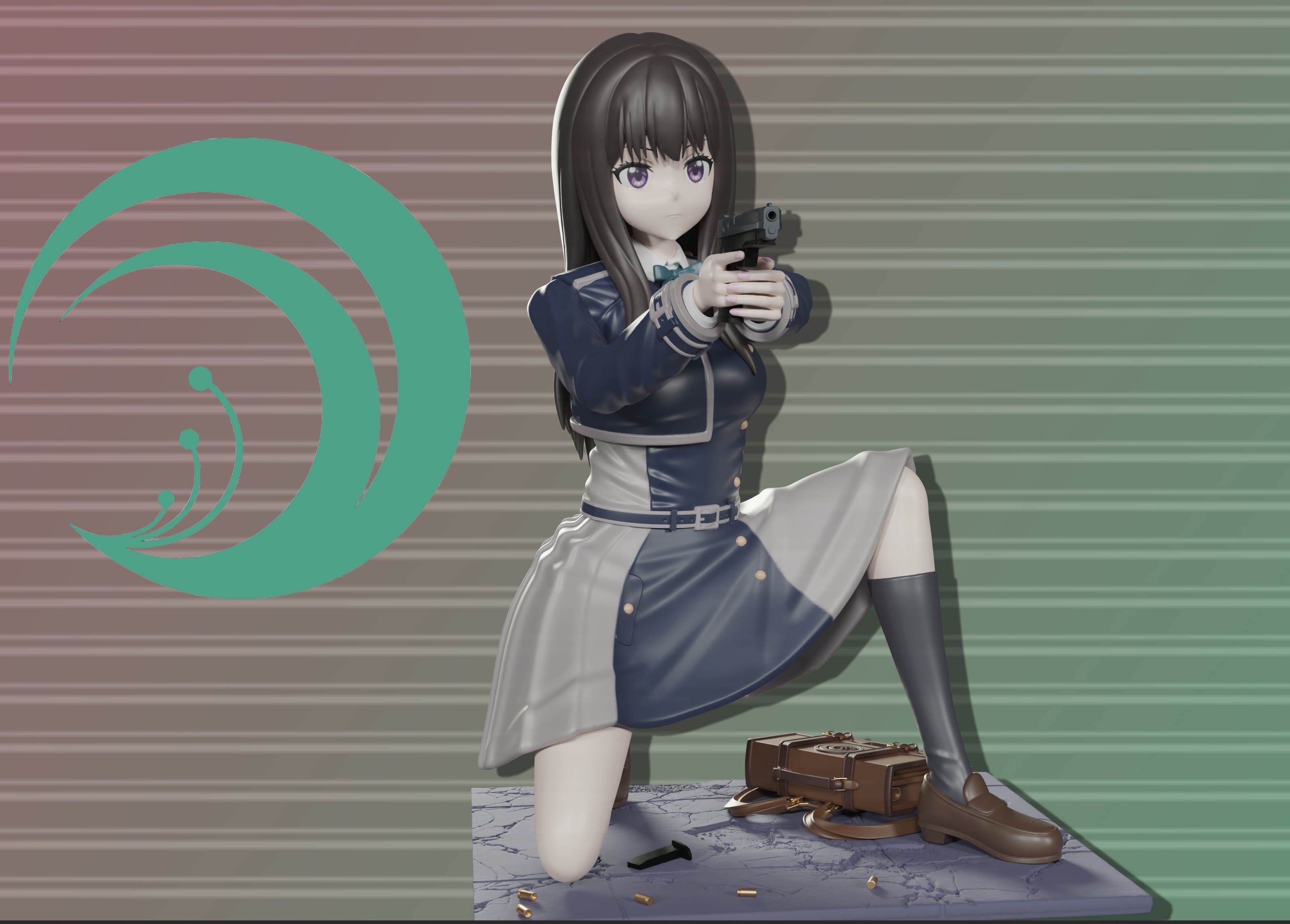 Takina Inoue figure 3d 3D print model_4