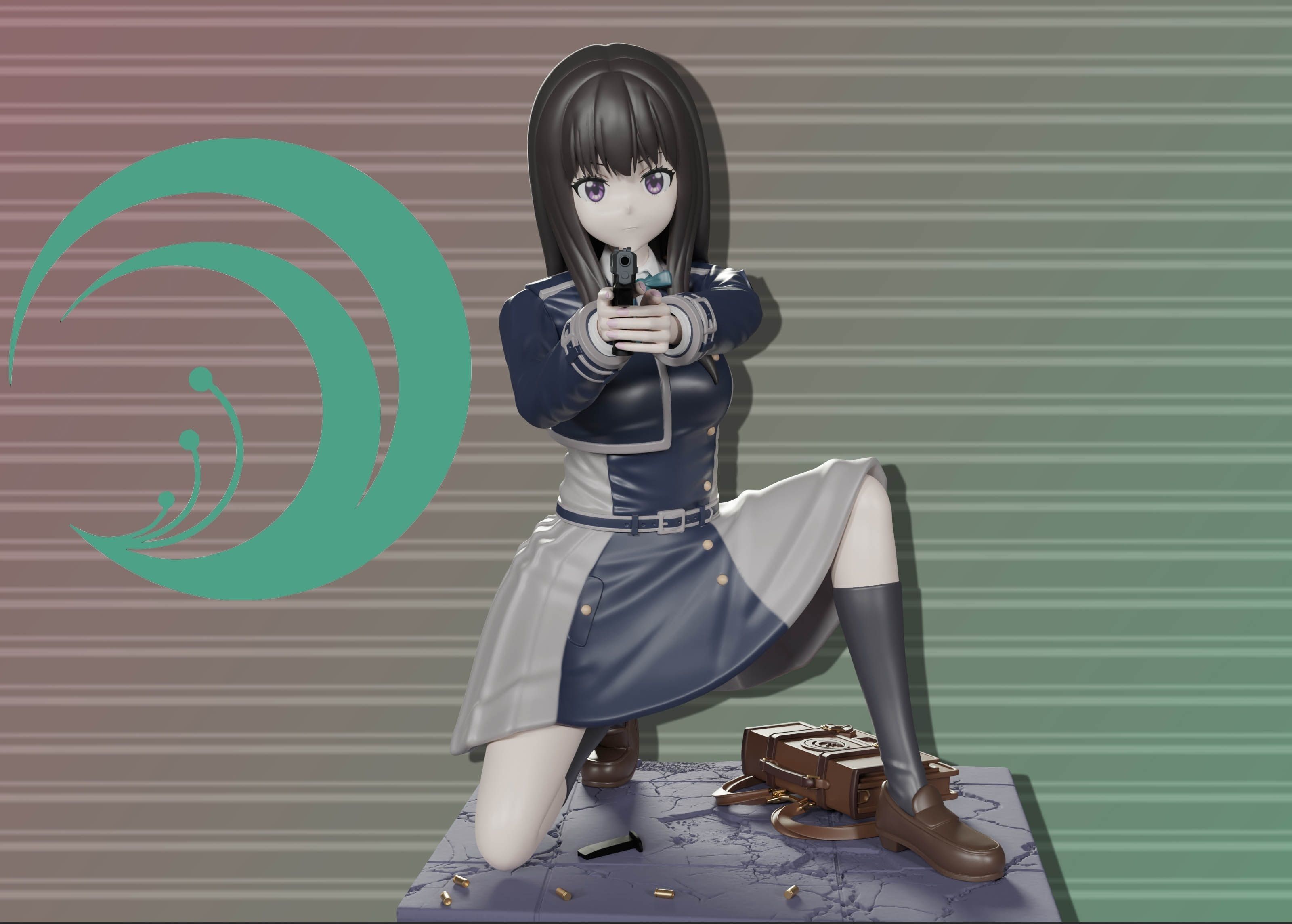 Takina Inoue figure 3d 3D print model_3