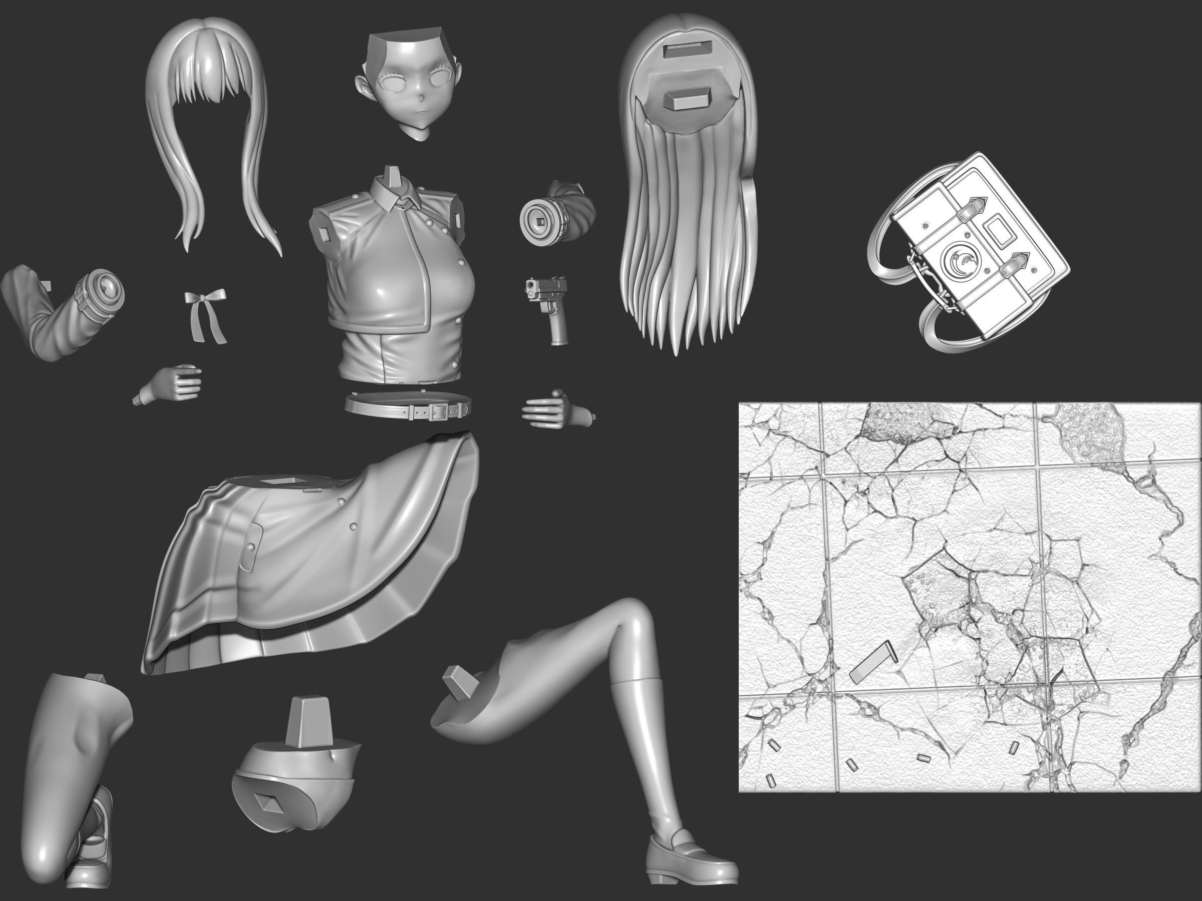 Takina Inoue figure 3d 3D print model_13