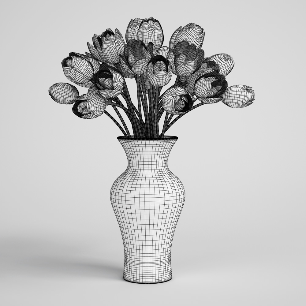 CGAxis flower 3D model_1