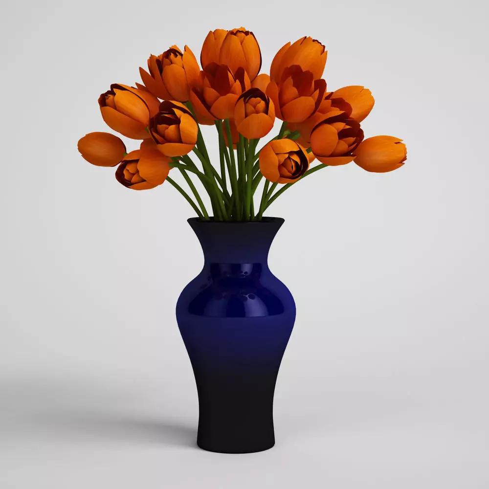 CGAxis flower 3D model_0