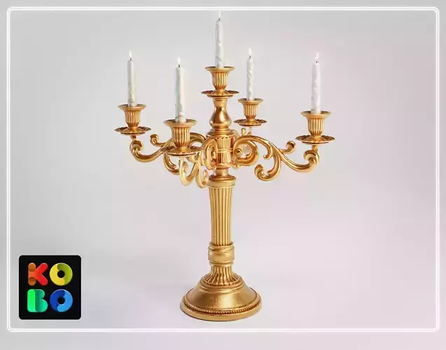 Ornamental Candlestick 01 - 4K 3D model