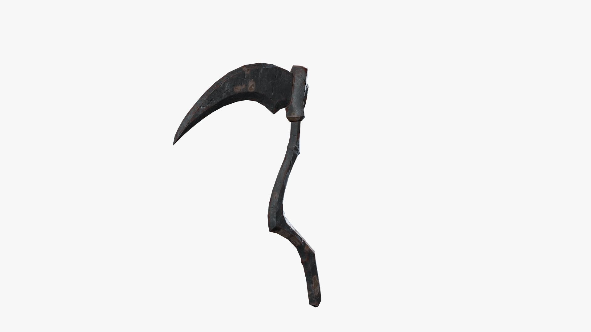 Lowpoly Weapon Scythe Level 1 - Game Ready - Textured PBR Low-poly 3D model_17