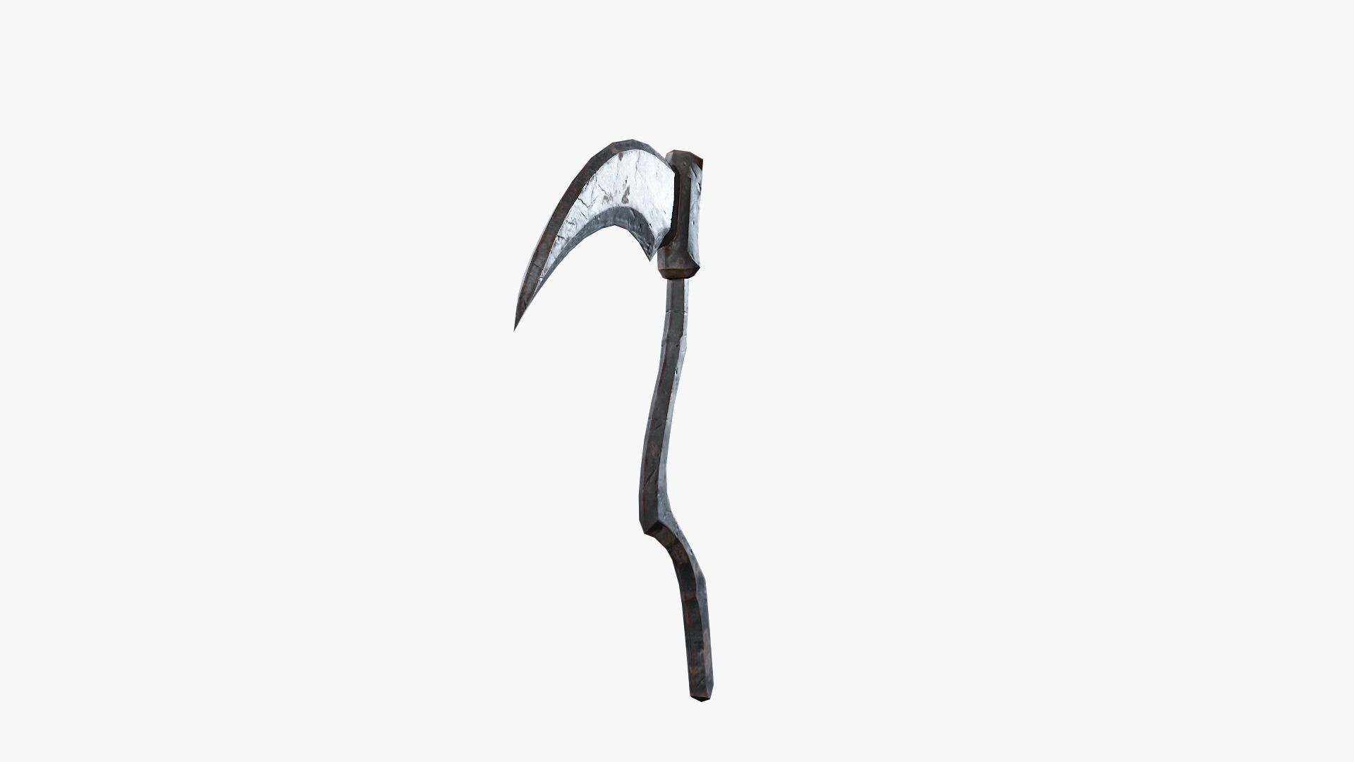 Lowpoly Weapon Scythe Level 1 - Game Ready - Textured PBR Low-poly 3D model_18