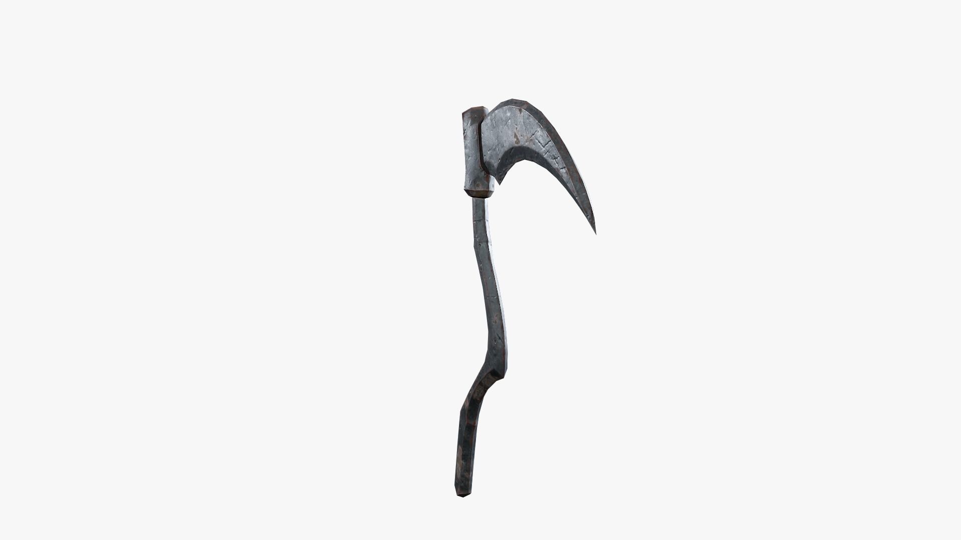 Lowpoly Weapon Scythe Level 1 - Game Ready - Textured PBR Low-poly 3D model_4