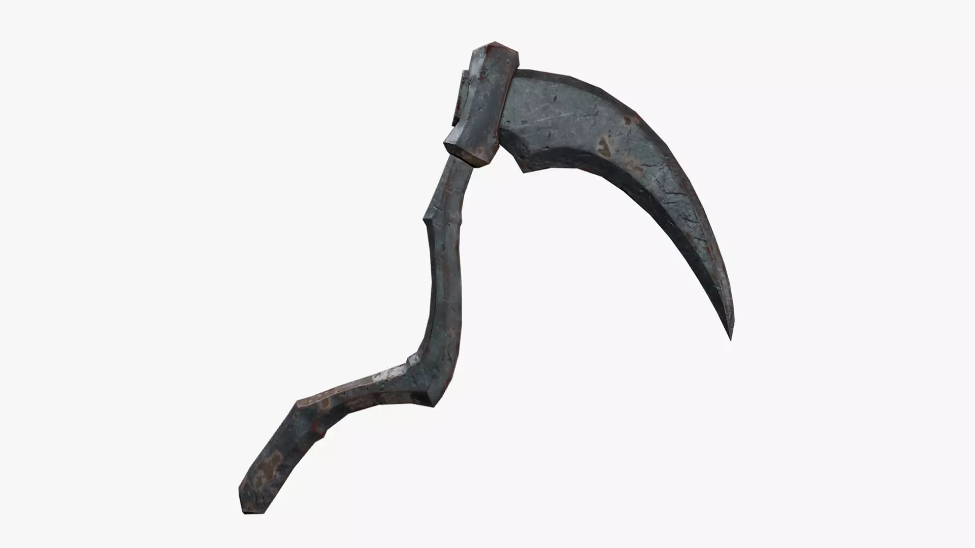 Lowpoly Weapon Scythe Level 1 - Game Ready - Textured PBR Low-poly 3D model_0