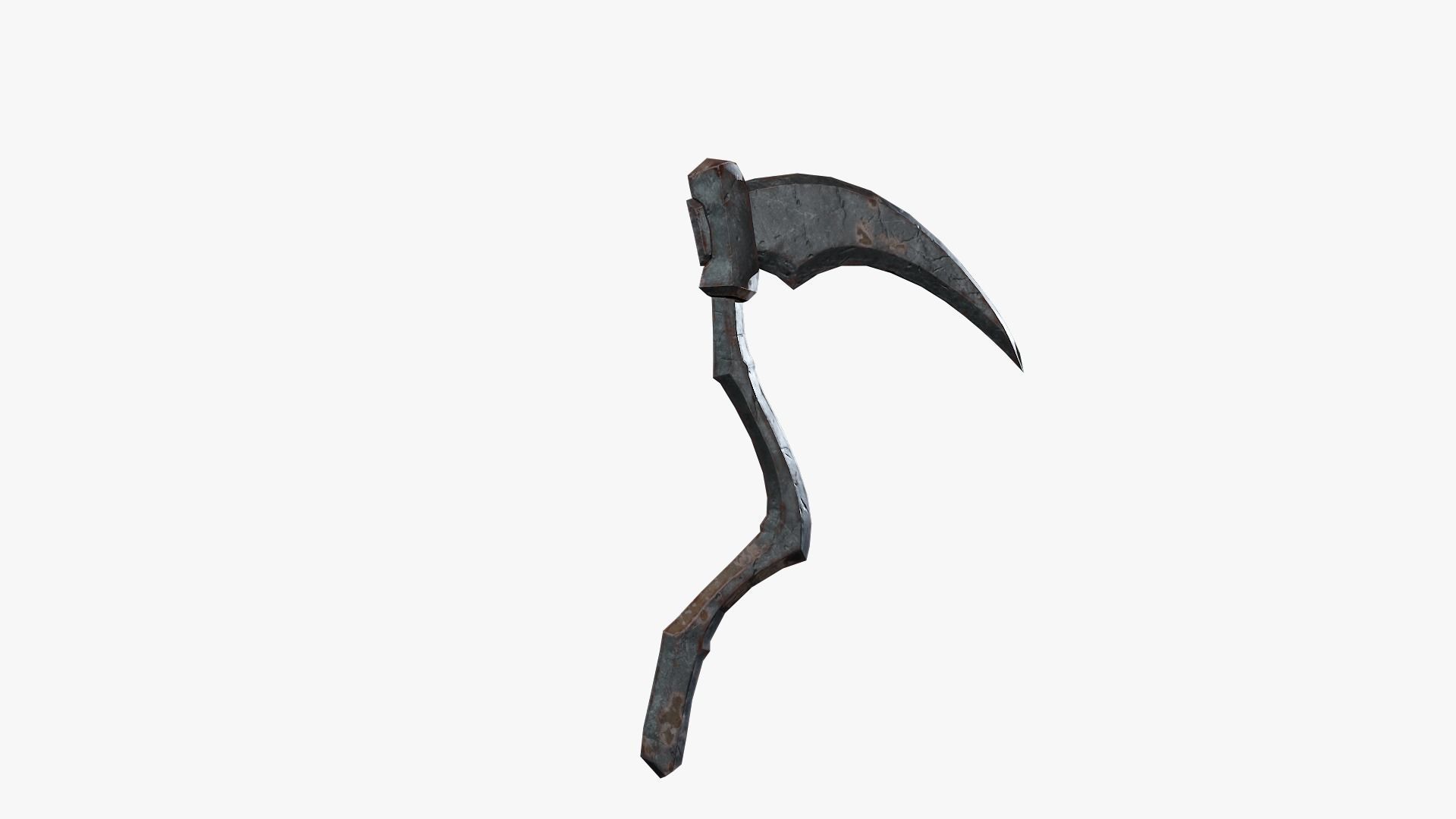 Lowpoly Weapon Scythe Level 1 - Game Ready - Textured PBR Low-poly 3D model_8