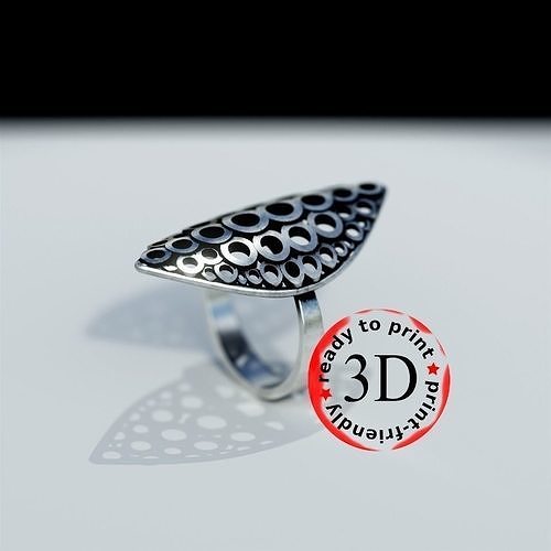 Ring for easy printing and casting Free 3D print model