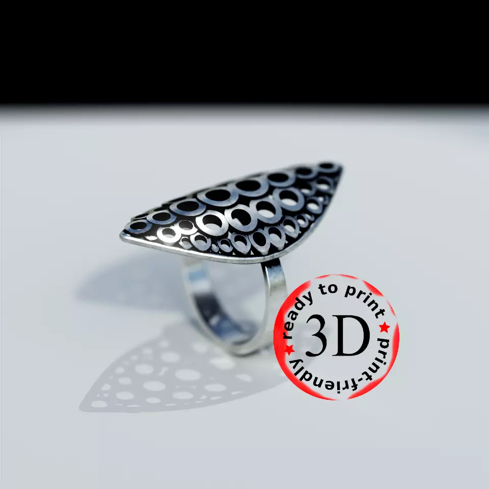 Ring for easy printing and casting Free 3D print model
