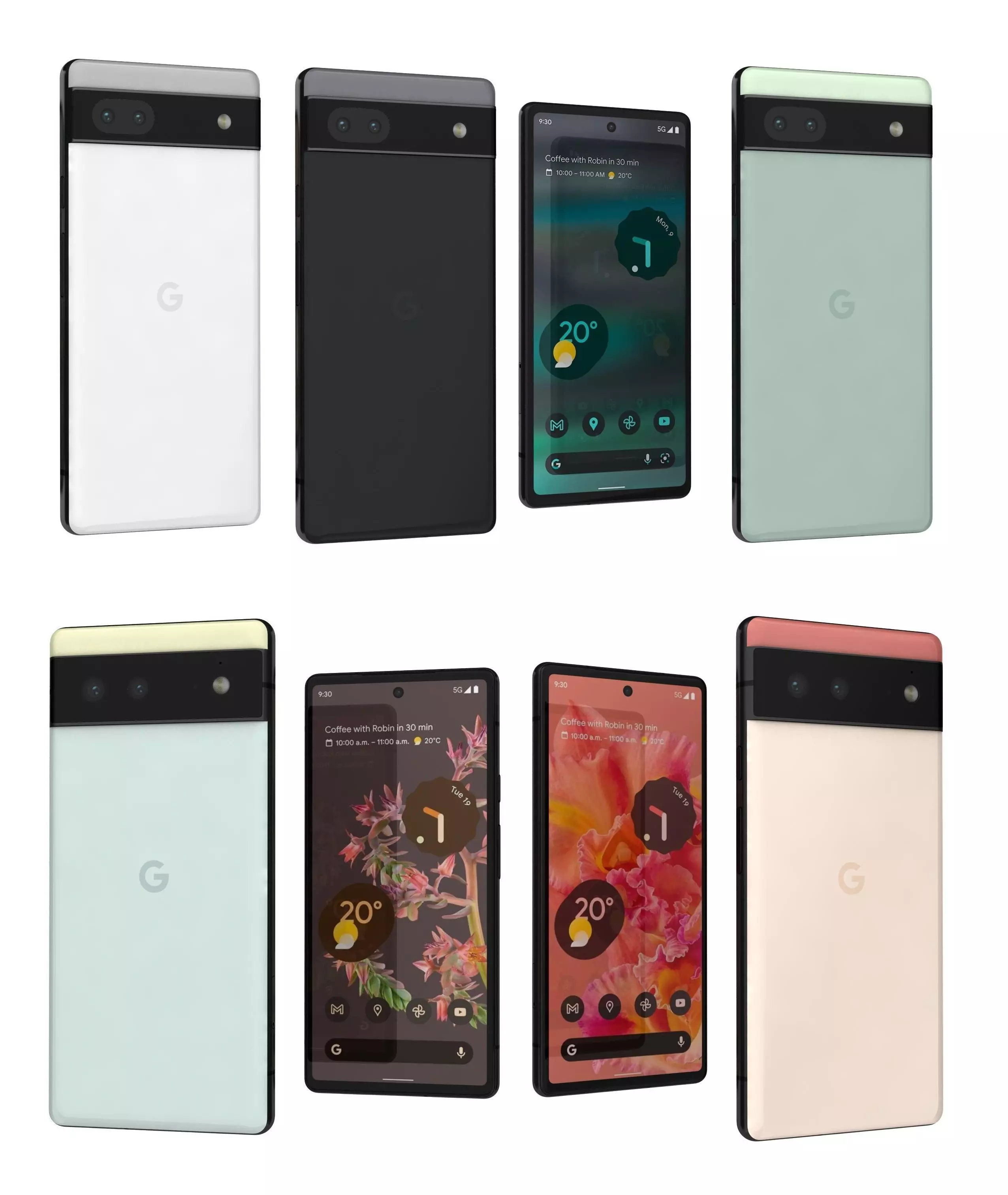 Google Pixel 6 And 6a 3D model_0