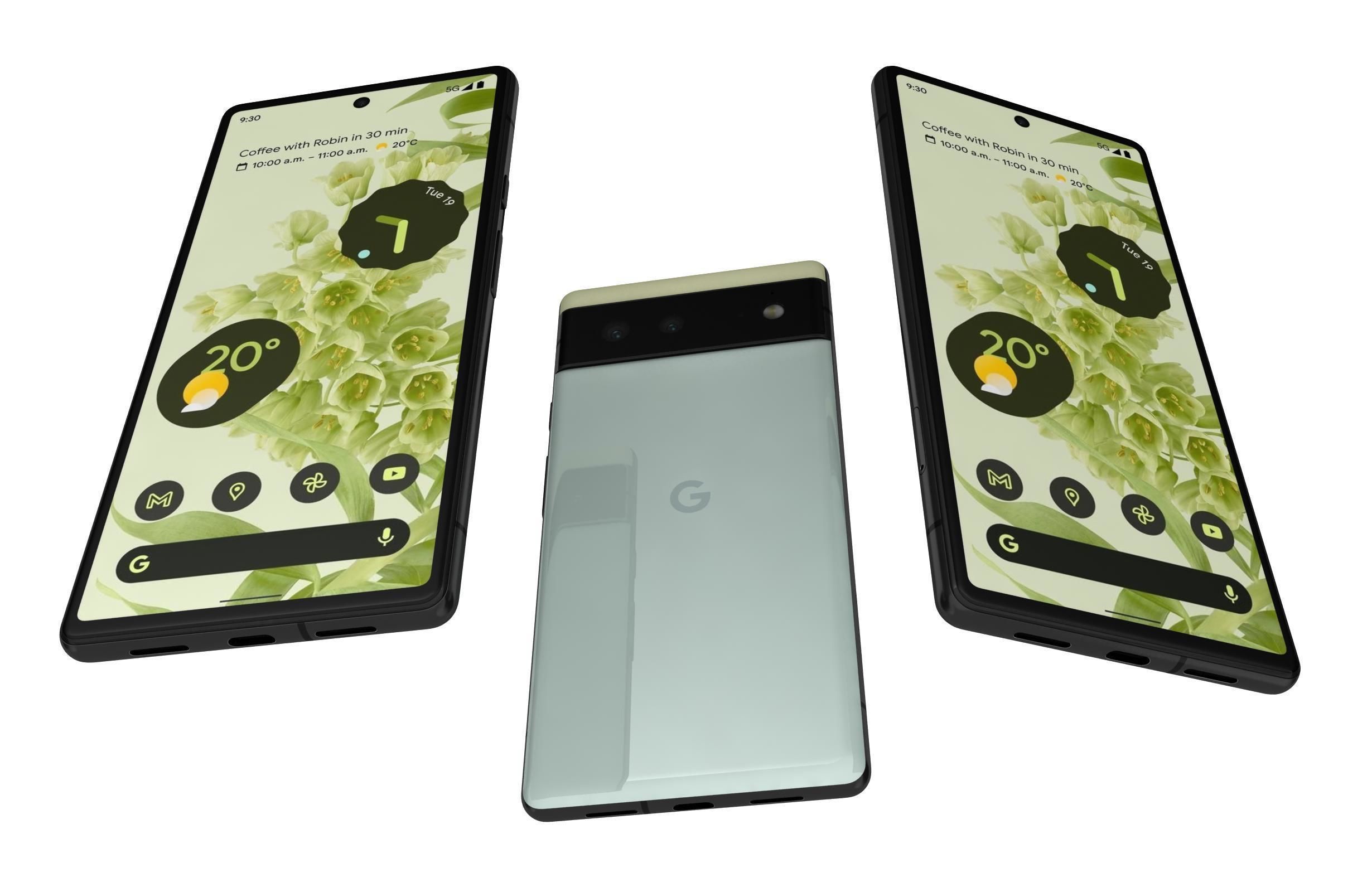 Google Pixel 6 And 6a 3D model_5