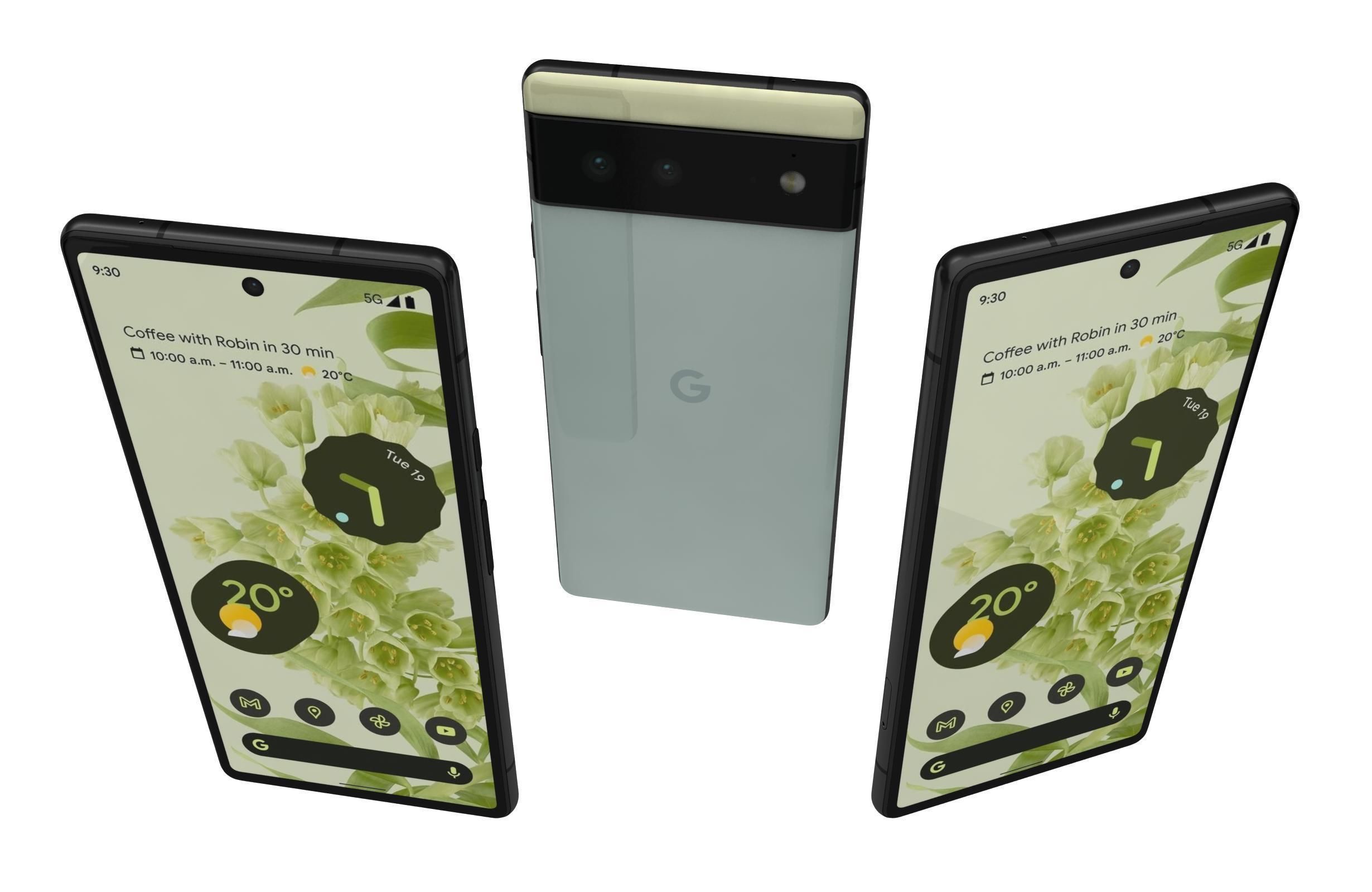 Google Pixel 6 And 6a 3D model_7