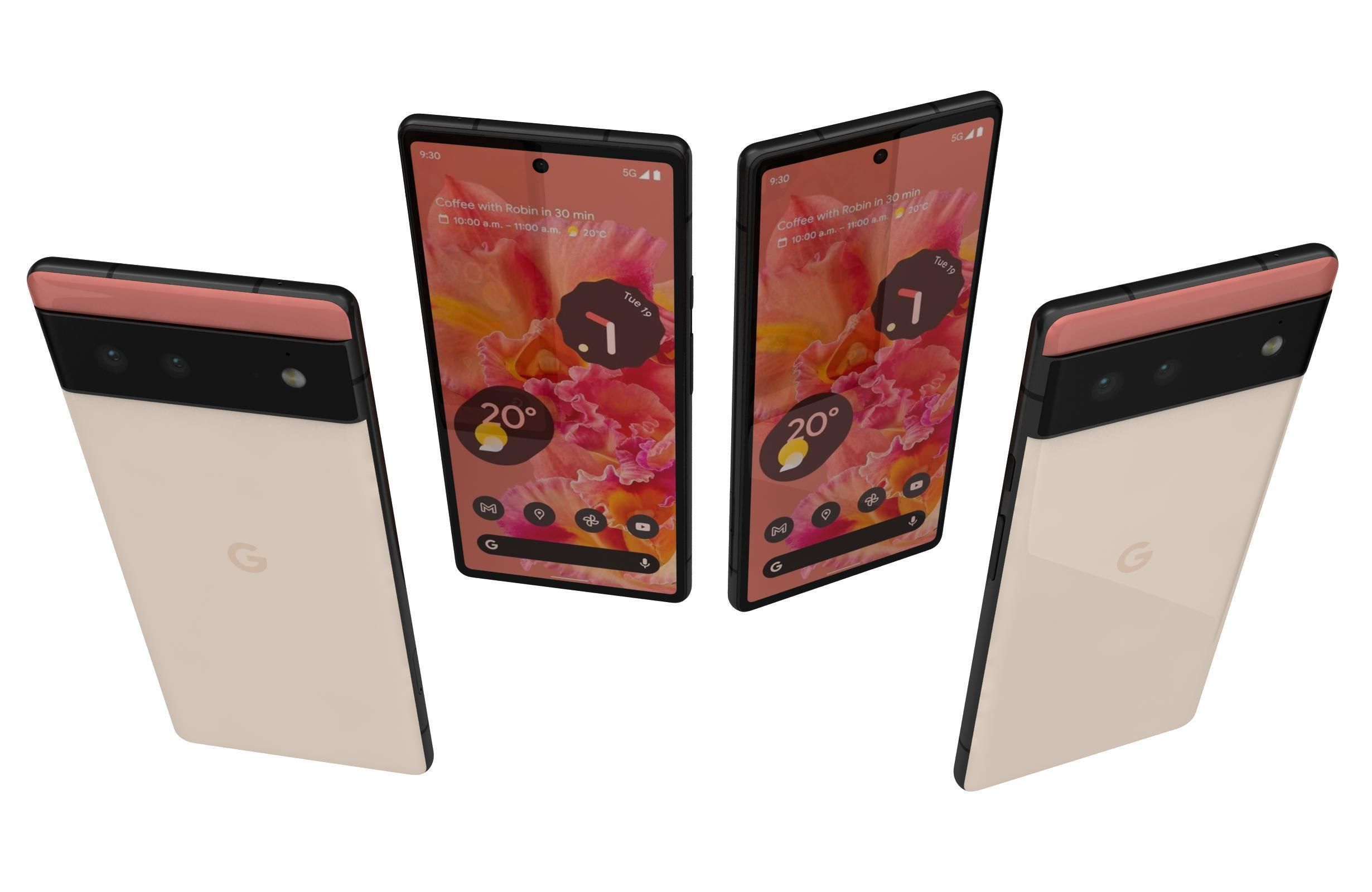 Google Pixel 6 And 6a 3D model_22