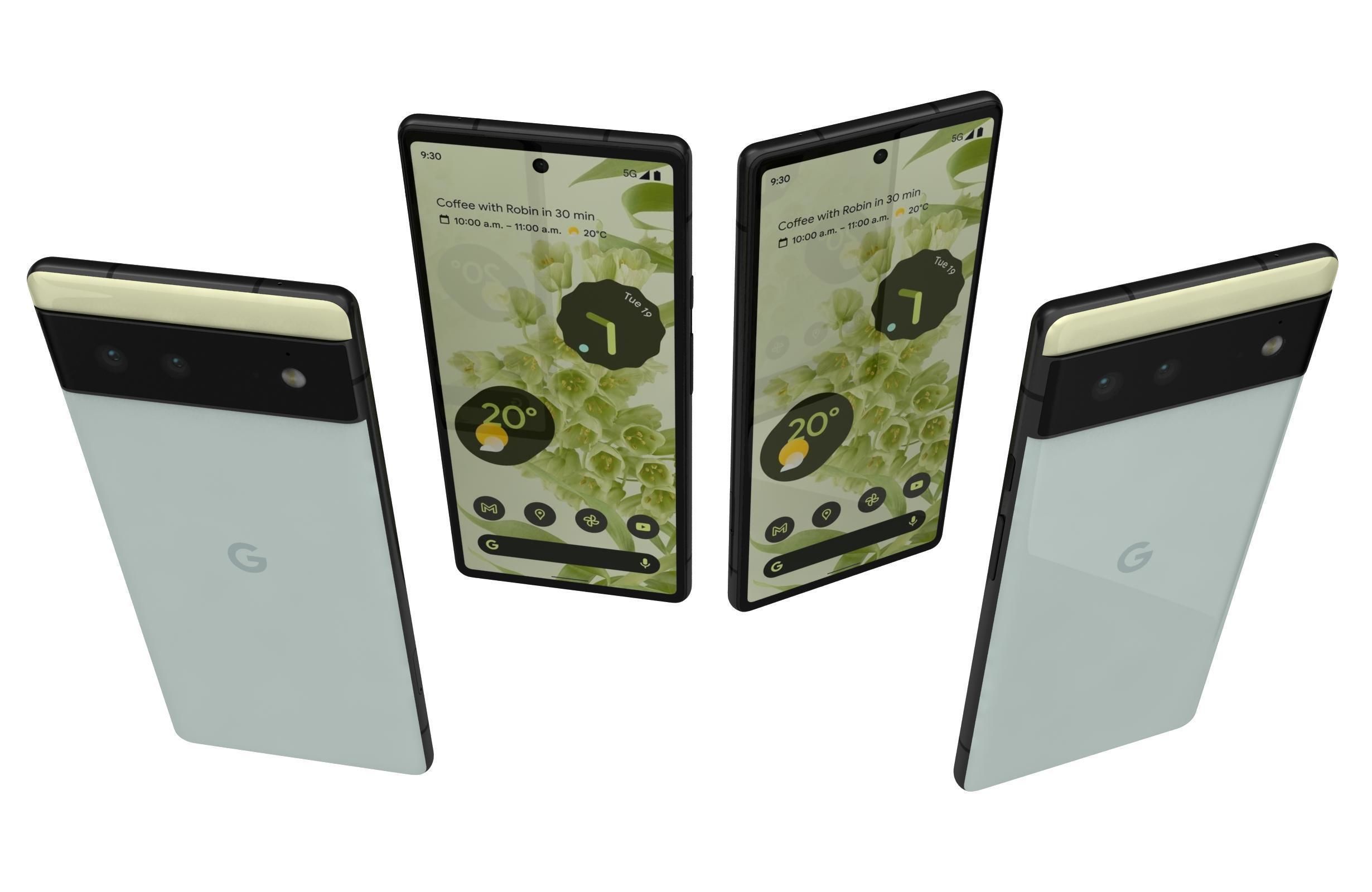 Google Pixel 6 And 6a 3D model_4