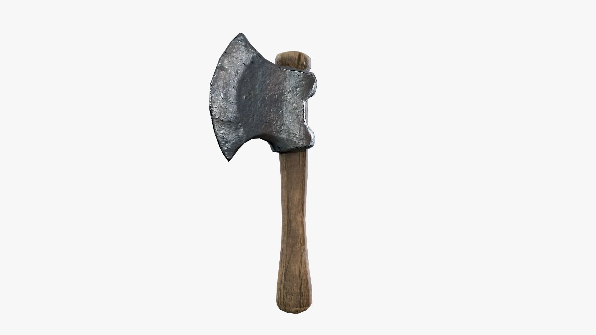 Lowpoly Weapon Troll Axe - Game Ready - Textured PBR Low-poly 3D model_16