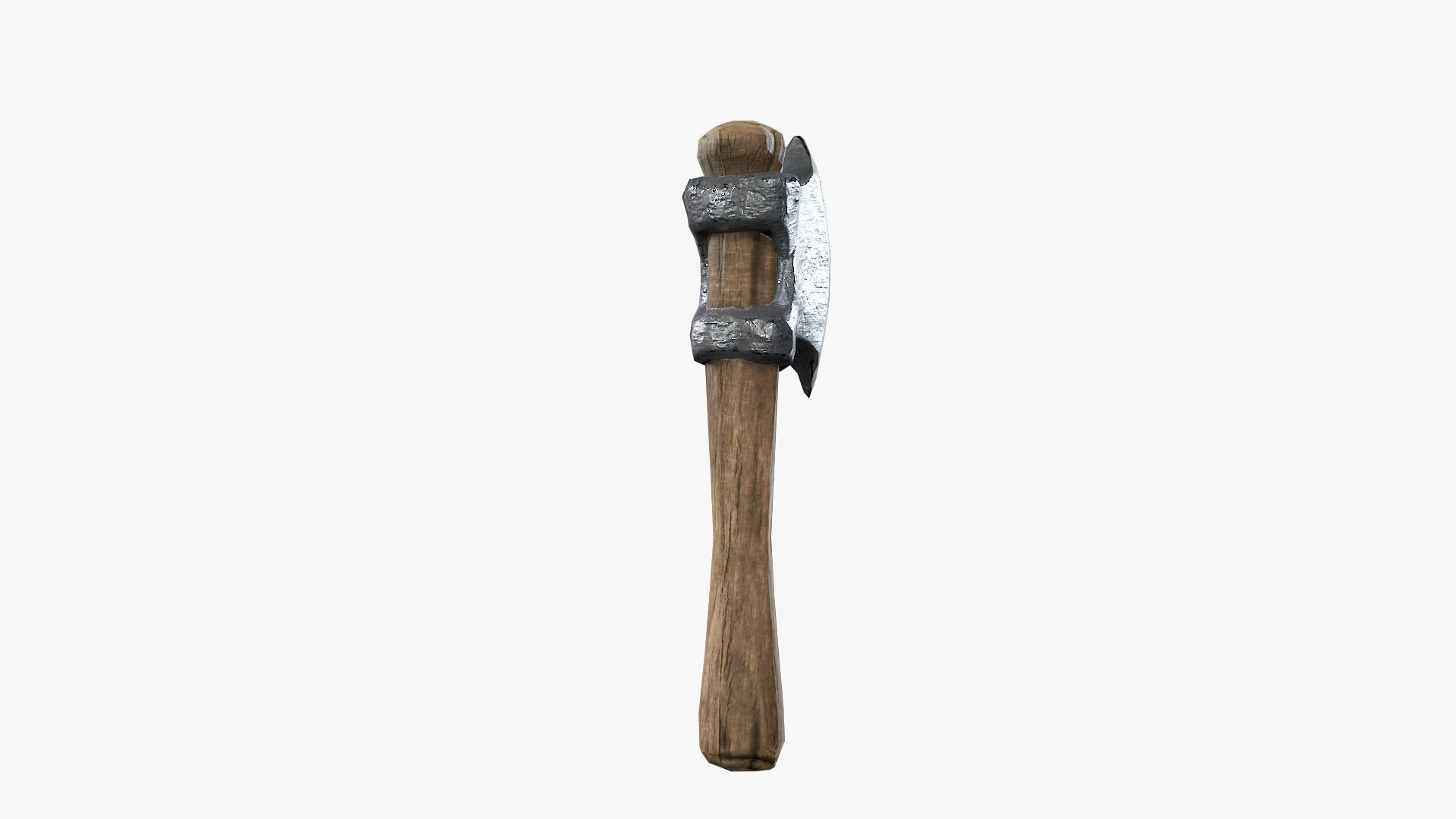 Lowpoly Weapon Troll Axe - Game Ready - Textured PBR Low-poly 3D model_9