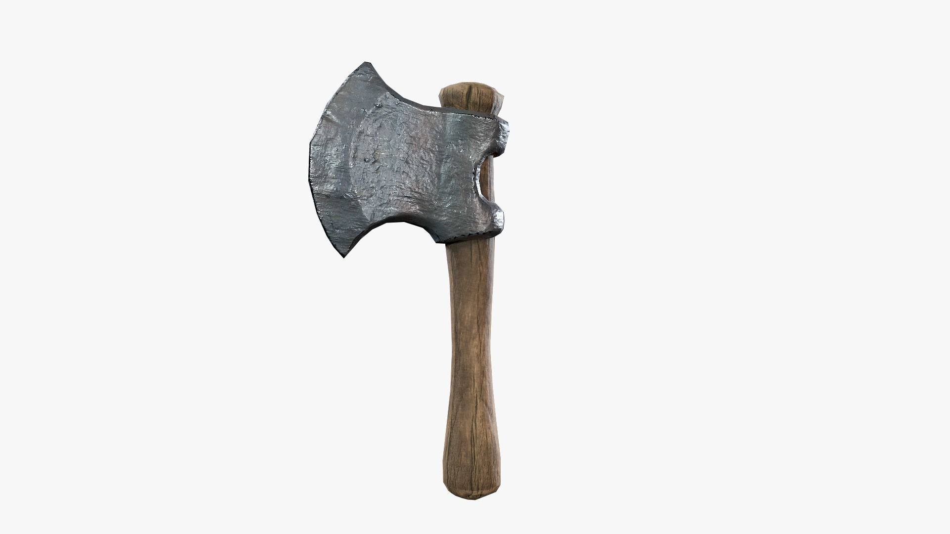 Lowpoly Weapon Troll Axe - Game Ready - Textured PBR Low-poly 3D model_15