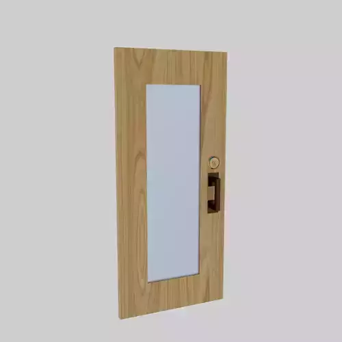 Wooden and Glass door brass finishing 
