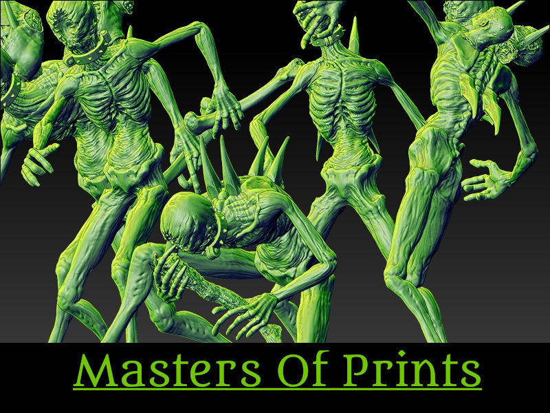 Ghouls of the Tomb vol4   5 models 3D print  3D print model_3
