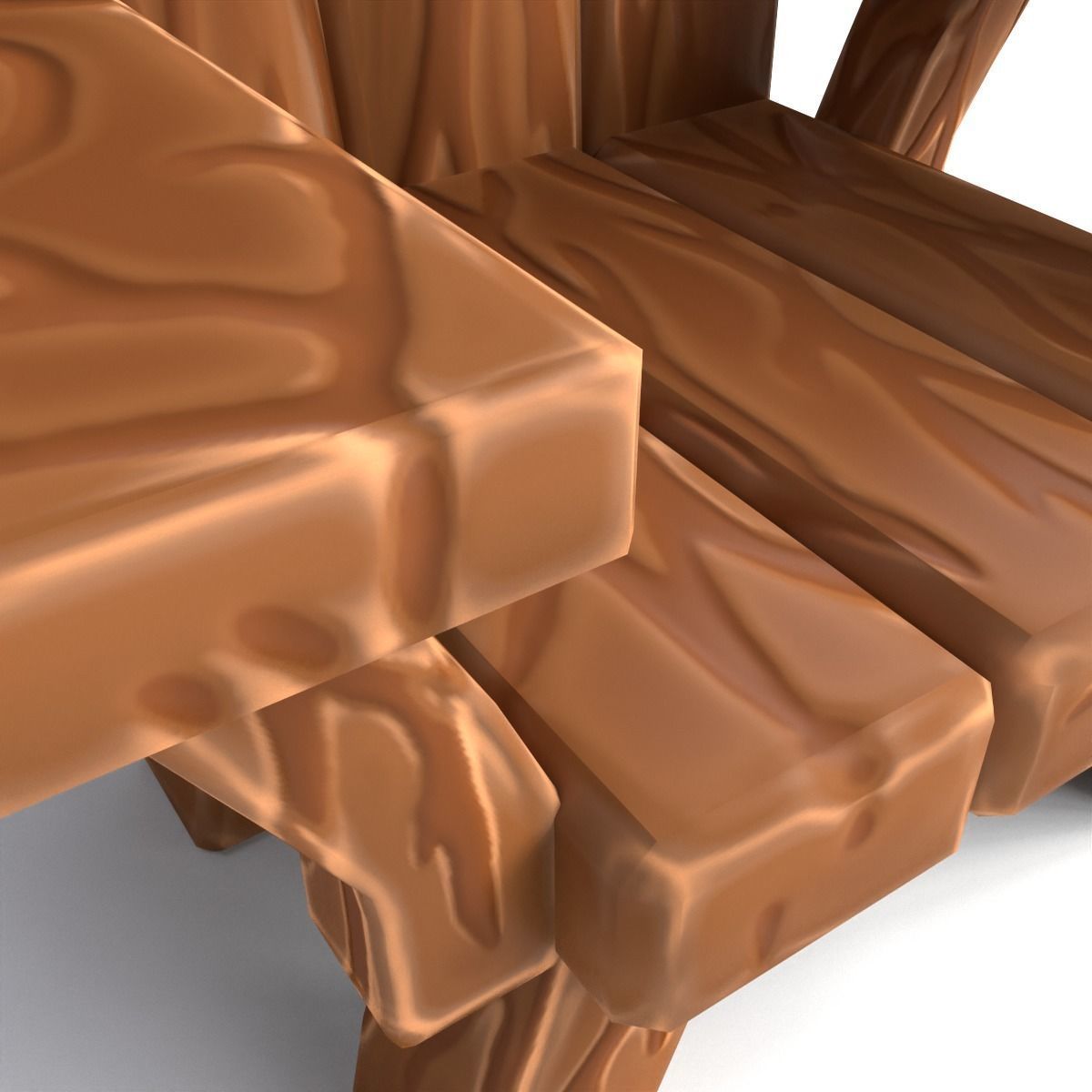 Chair throne stylized  Low-poly 3D model_17