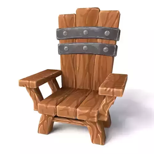 Chair throne stylized  Low-poly 3D model