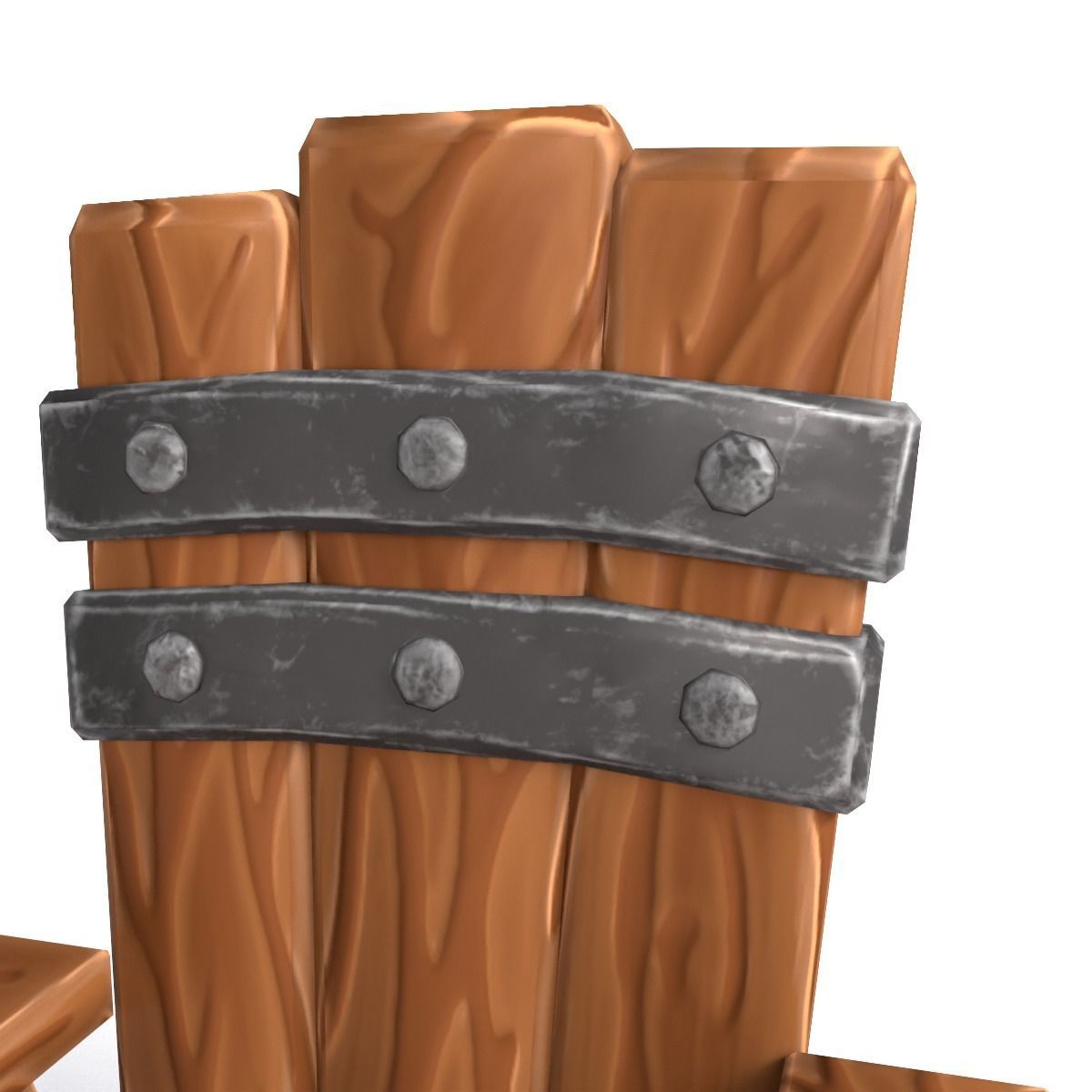 Chair throne stylized  Low-poly 3D model_10